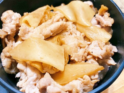 しゃぶしゃぶ肉と新生姜で☆豚のひらひら生姜焼き丼